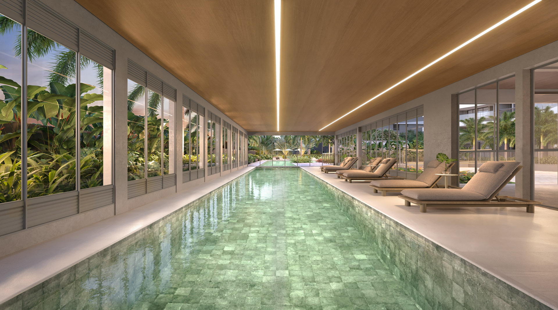 Piscina coberta Casa Cerâmica São Caetano